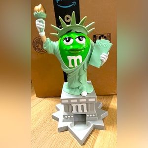 M&M's Ms. Liberty Statue Candy Dispenser Green Girl